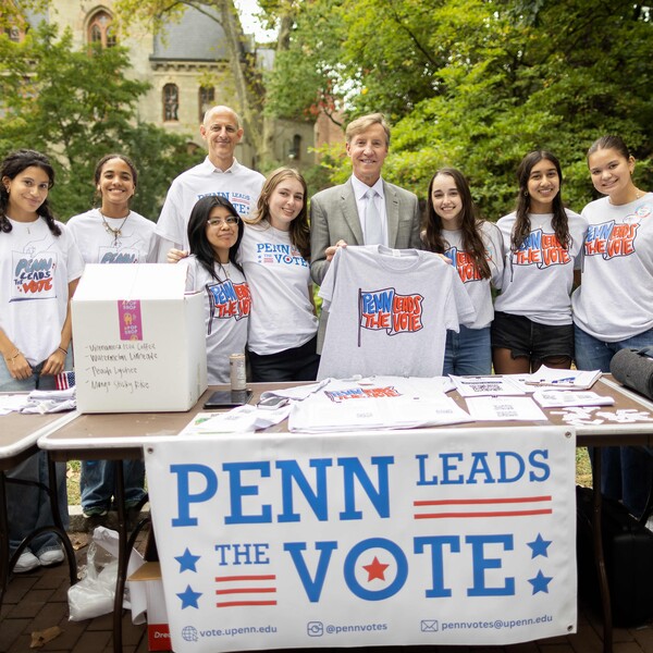 Penn President National Voter Registration Day 2024 with Penn Leads the Vote