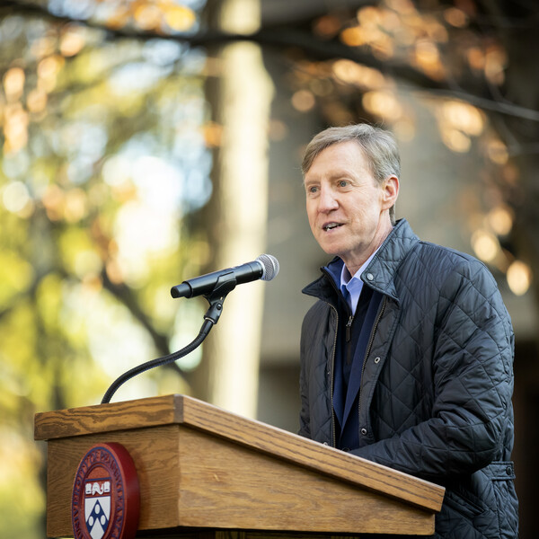 Penn President Veterans Day Flag Raising 2025